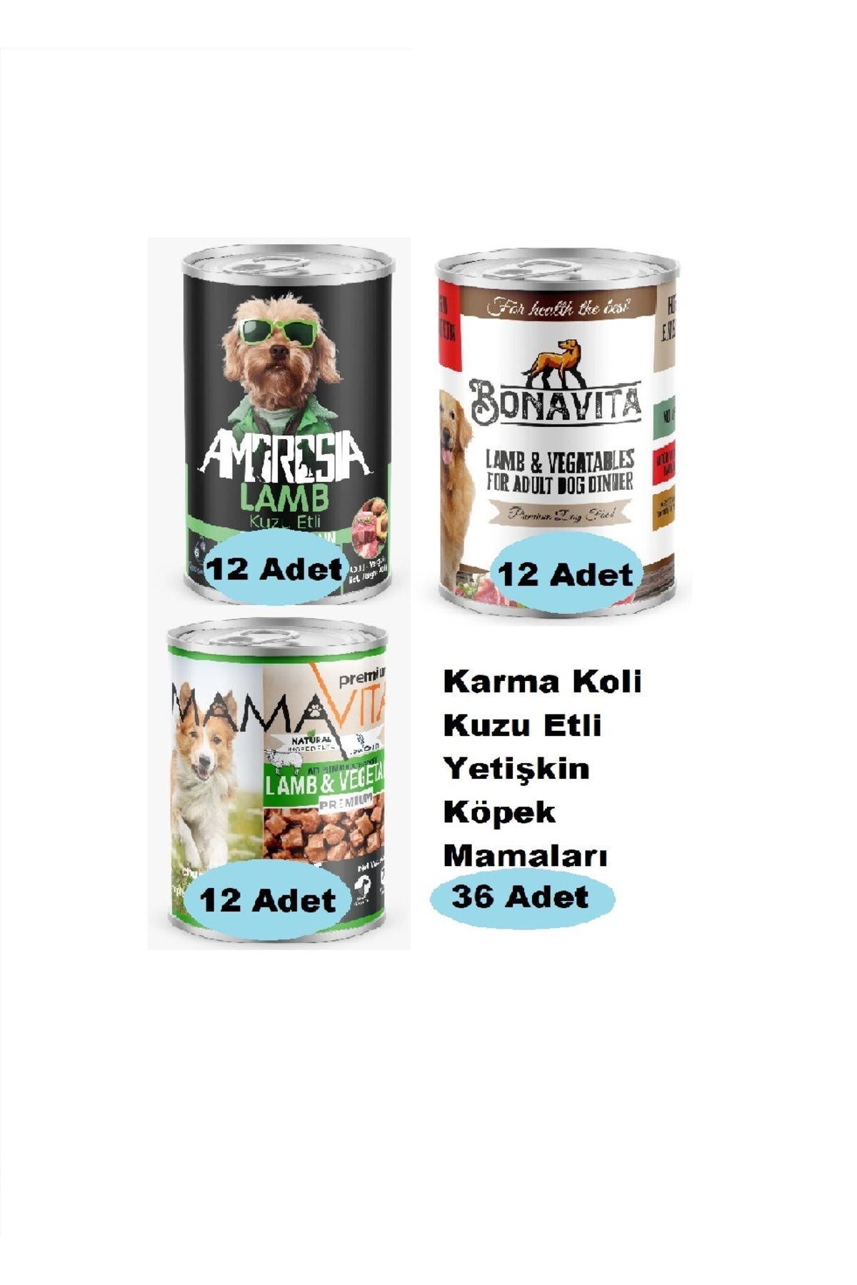 bonavitaa Karma Koli Kuzu Etli Yetişkin Köpek Maması 36 Adet