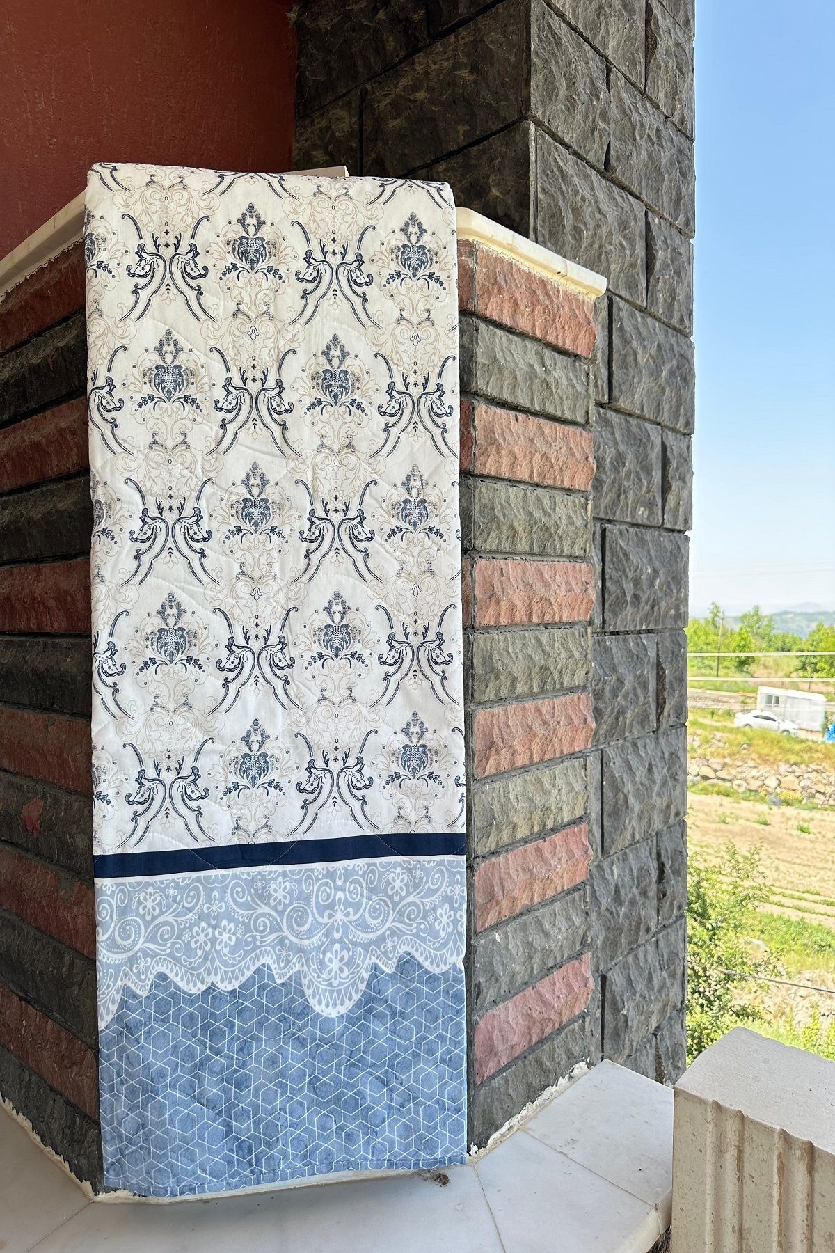 Sofline Çift Kişilik Çok Amaçlı Pike, Yazlık Pike, Desenli Pike, Yatak Örtüsü (195x220cm)