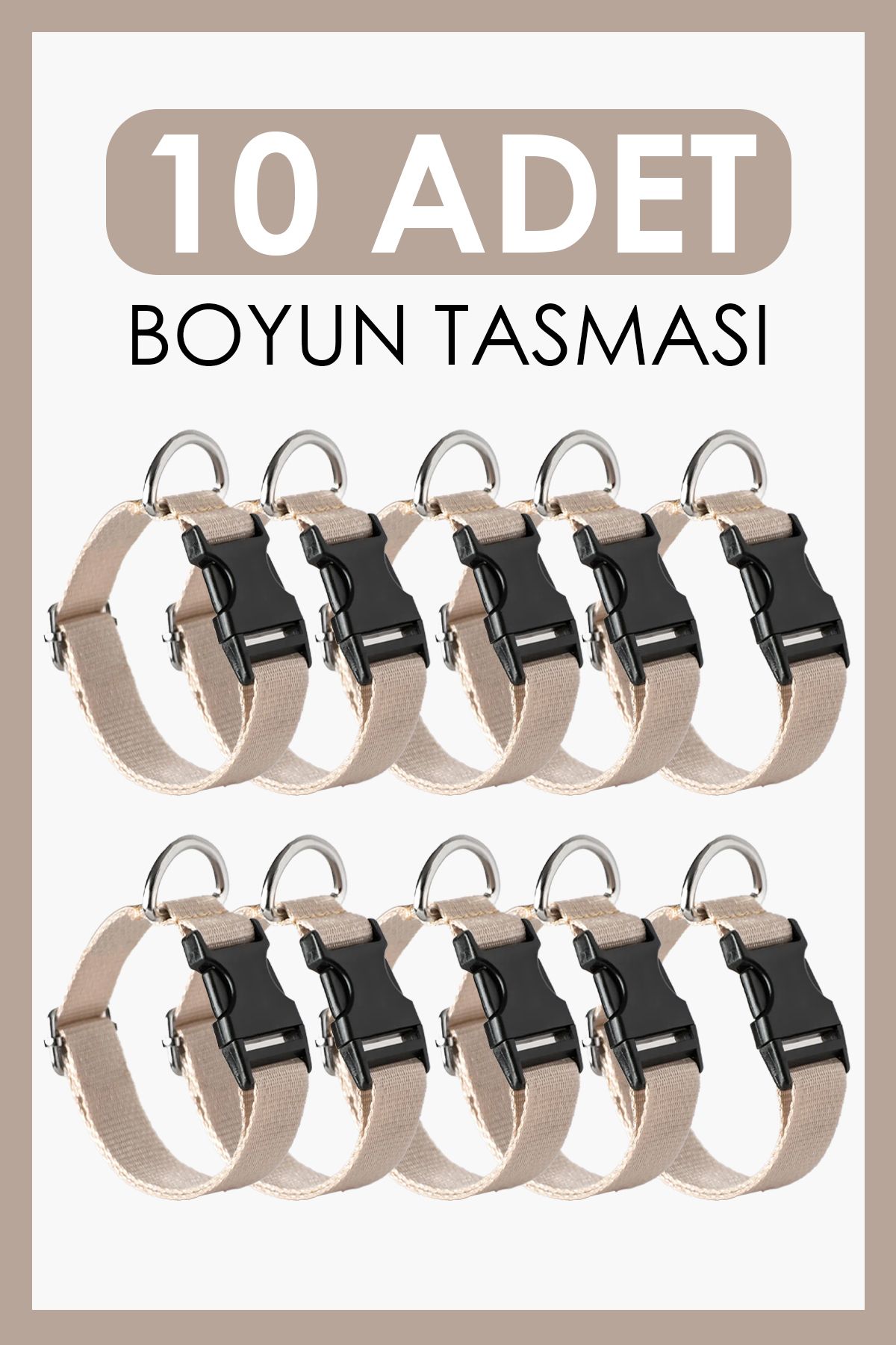 pasiole 10’lu Köpek Boyun Tasması Seti | Ayarlanabilir, Dayanıklı, El Yapımı, Yerli Üretim