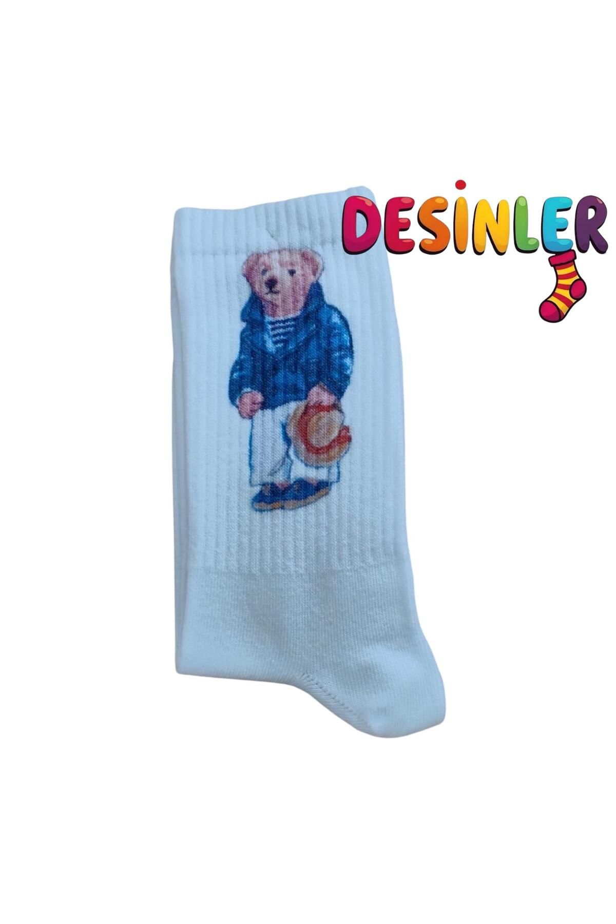 DESİNLER AYICIKLI SOKET 3 'LÜ ÇORAP KARIŞIK