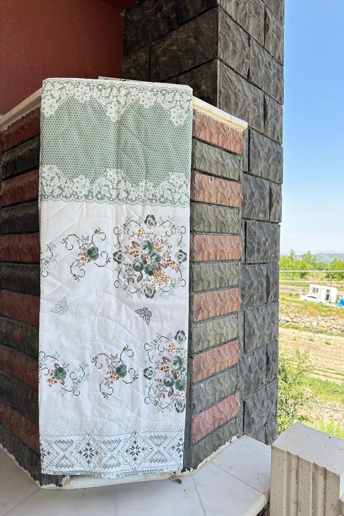Sofline Çift Kişilik Çok Amaçlı Pike, Yazlık Pike, Desenli Pike, Yatak Örtüsü (195x220cm)