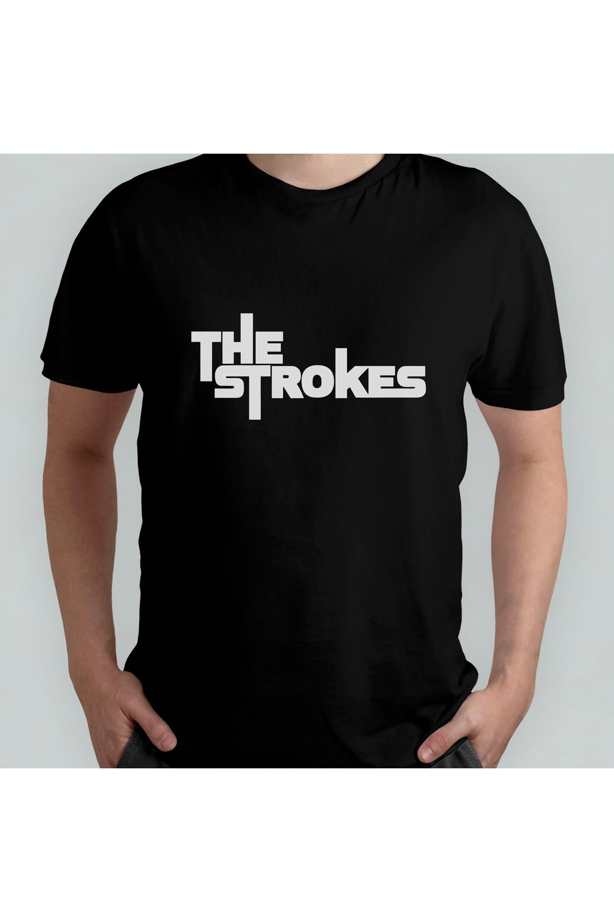 Pixxa The Strokes Unisex %100 Pamuklu Bisiklet Yaka T-Shirt Model 3