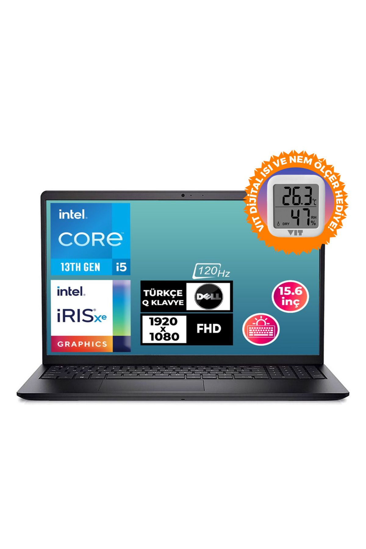 Dell Vostro 3530 i5-1334U 16GB 512GB SSD 15.6" FHD Ubuntu Laptop + VIT Termometre N3409PVNB3530U 017