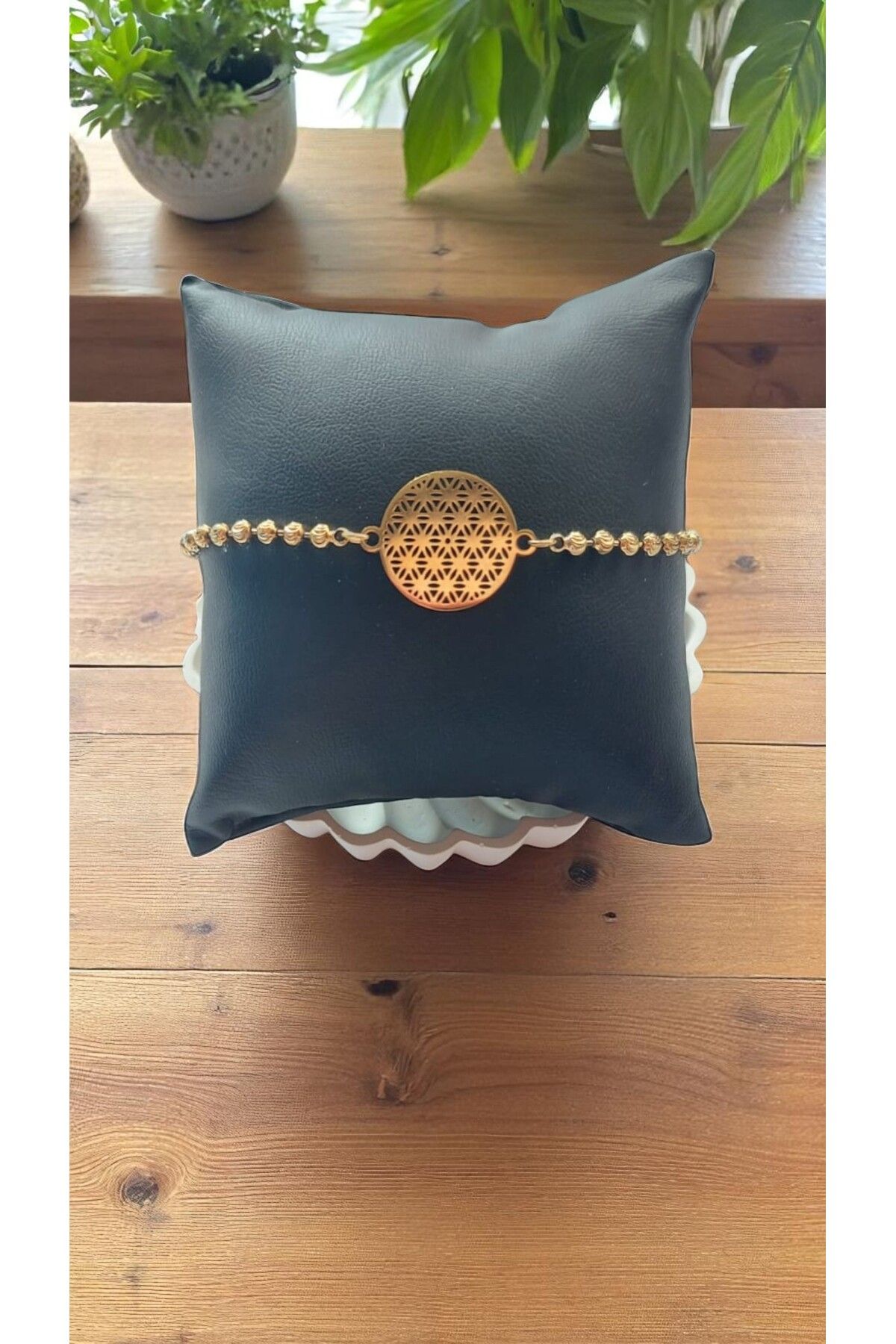 NOVA JEWELLERY Zirkon Taşlı Desenli Paslanmaz Çelik Bileklik |STEEL BRACELET