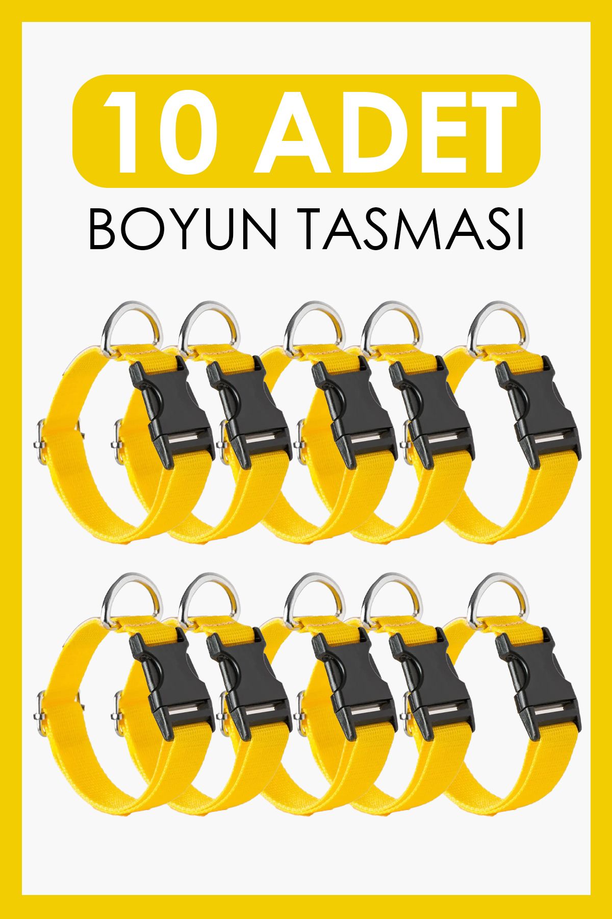 pasiole 10’lu Köpek Boyun Tasması Seti | Ayarlanabilir, Dayanıklı, El Yapımı, Yerli Üretim