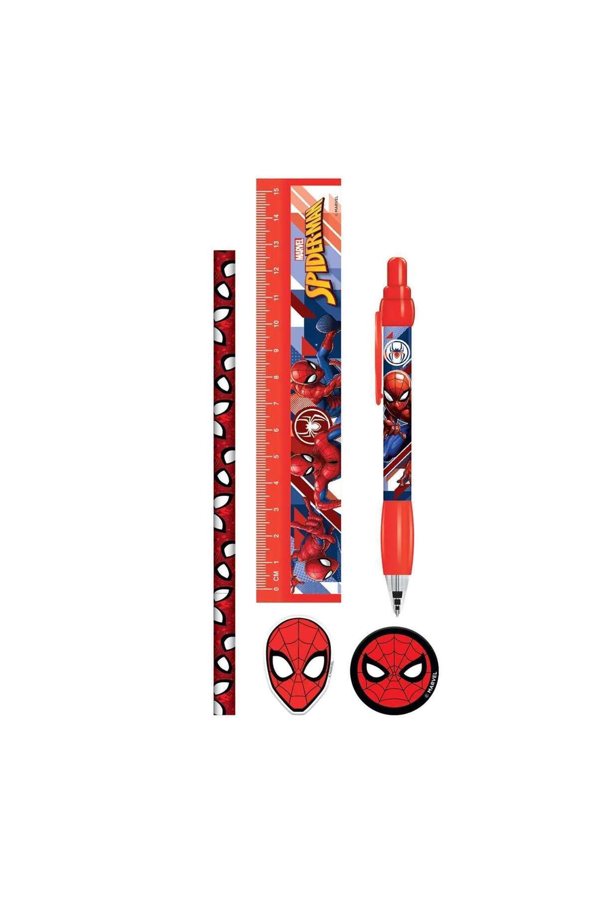 Pyramid International Kırtasiye seti Spider-Man Web Strike Kırtasiye (kalem, kurşun kalem, cetvel, kalemtıraş, silgi)
