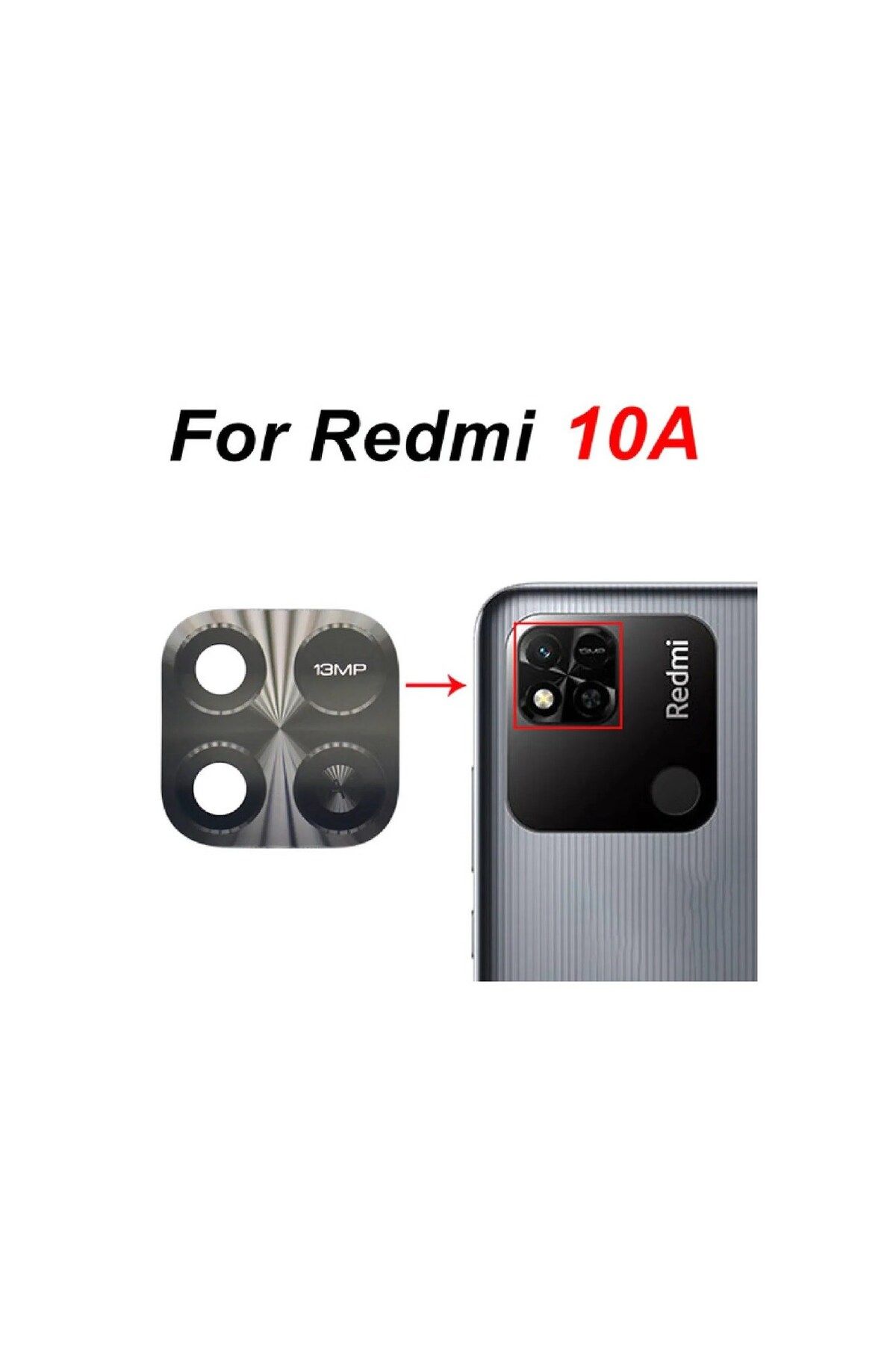 Xiaomi Redmi 10A Uyumlu Kamera Camı Kalite