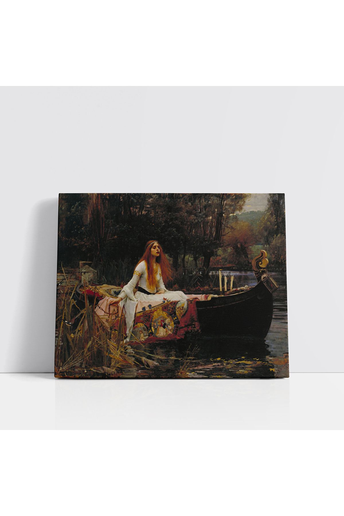 cestino darte “The Lady of Shalott” – Hüzünlü Bir Özgürlük Şiiri (Kanvas Baskı) Tablo