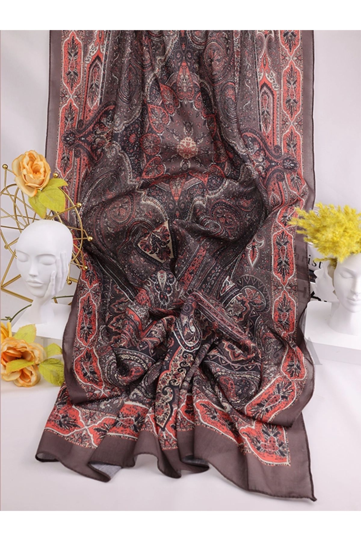 LUSSAMODA GLAMOUR-PAMUKLU-ETNİK-SOFT ŞAL