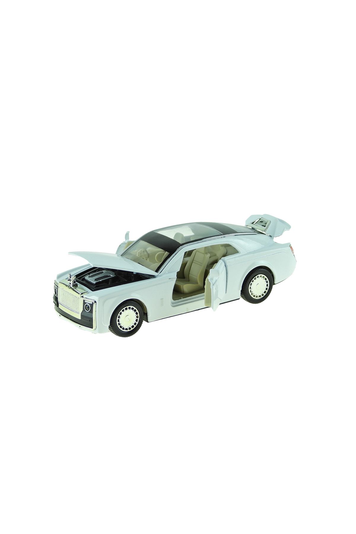 Erzi Oyuncak Metal Araba Çek Bırak Işıklı Sesli Phantom 13 cm Beyaz