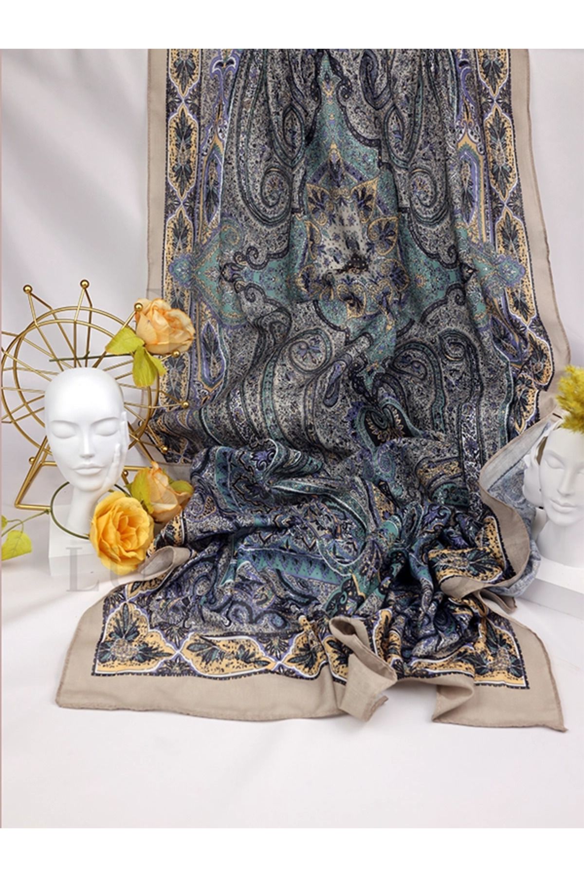 LUSSAMODA GLAMOUR-PAMUKLU-ETNİK-SOFT ŞAL