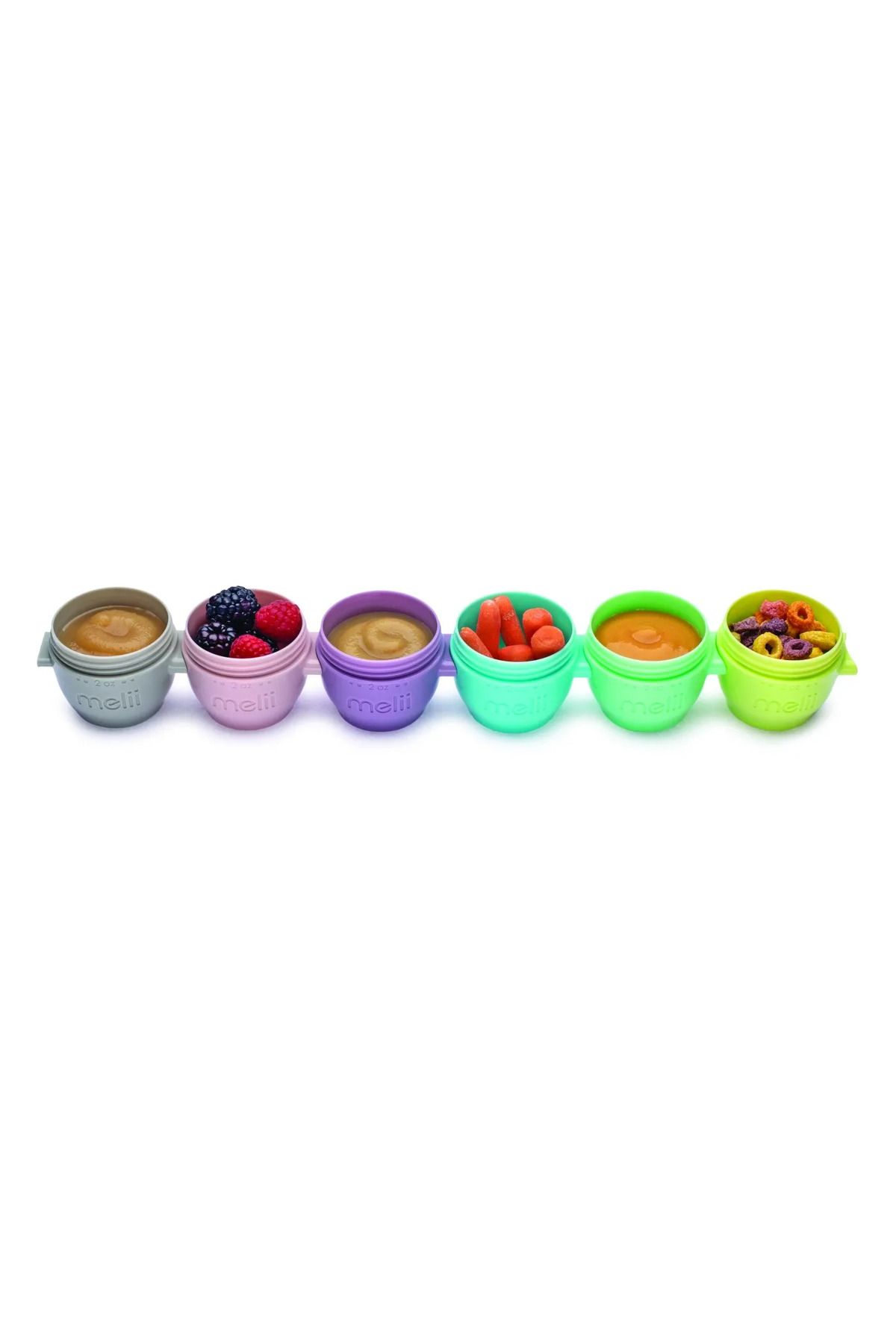 Melii-SET 6 RECIPIENTE SILICON SNAP&GO, MELII, 59 ML 1