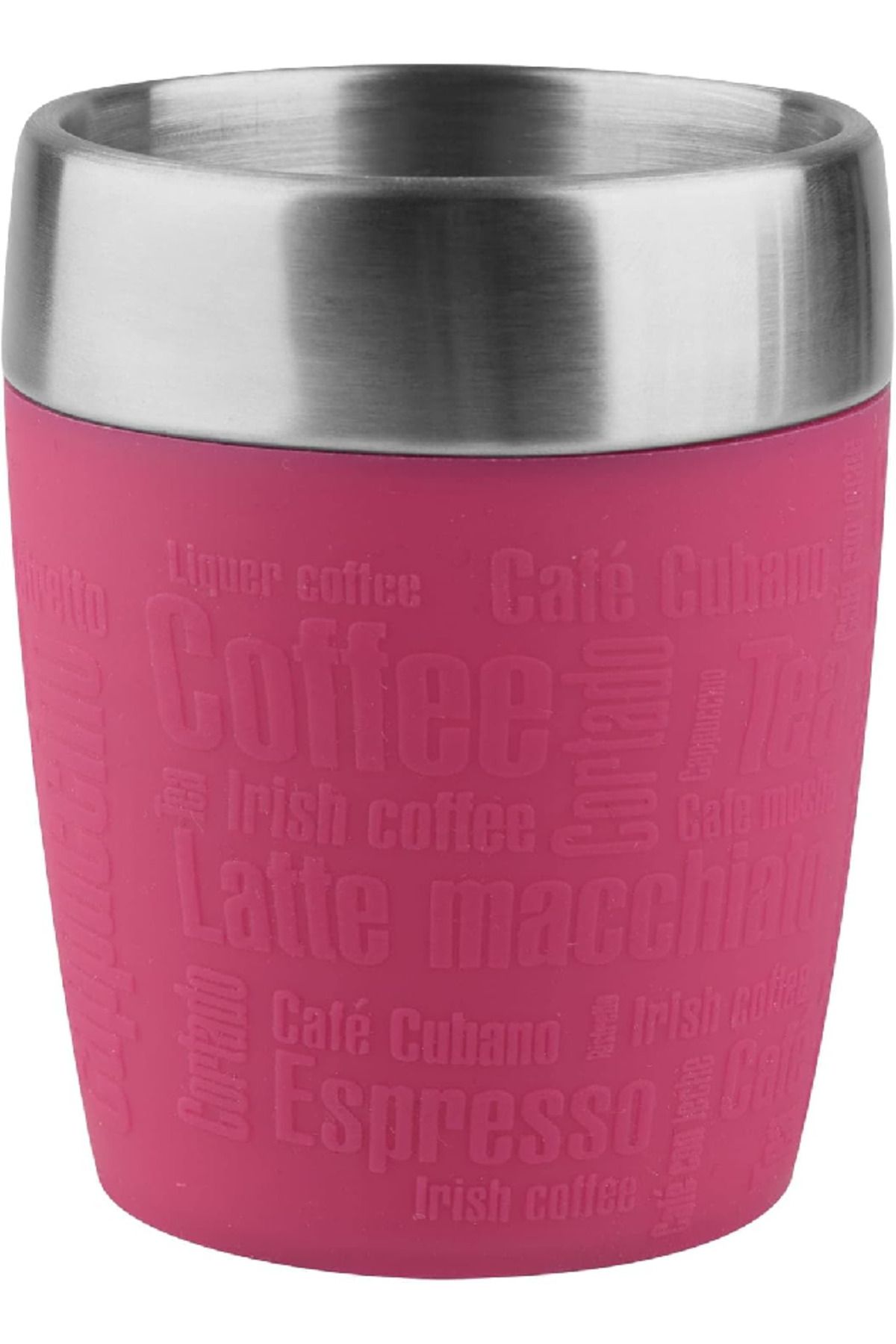 emsa-Emsa 514517 Travel Cup – 200ml Insulated Drinking Cup with Rotating Closure, Raspberry 1