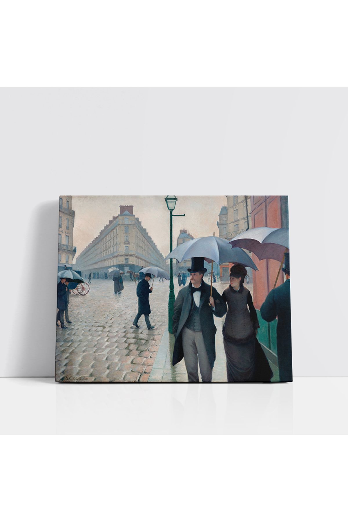 cestino darte “Paris Street; Rainy Day” – Sessiz Adımlar, Islak Taşlar ve Modern Bir Melodin (Kanvas Baskı) Tablo