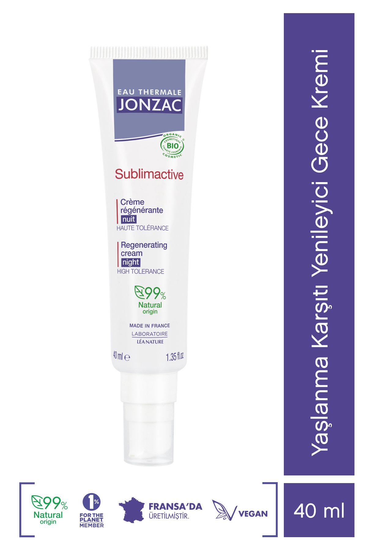 Eau Thermale Jonzac Sublimactive Yaşlanma Karşıtı Yenileyici Gece Kremi 40ml