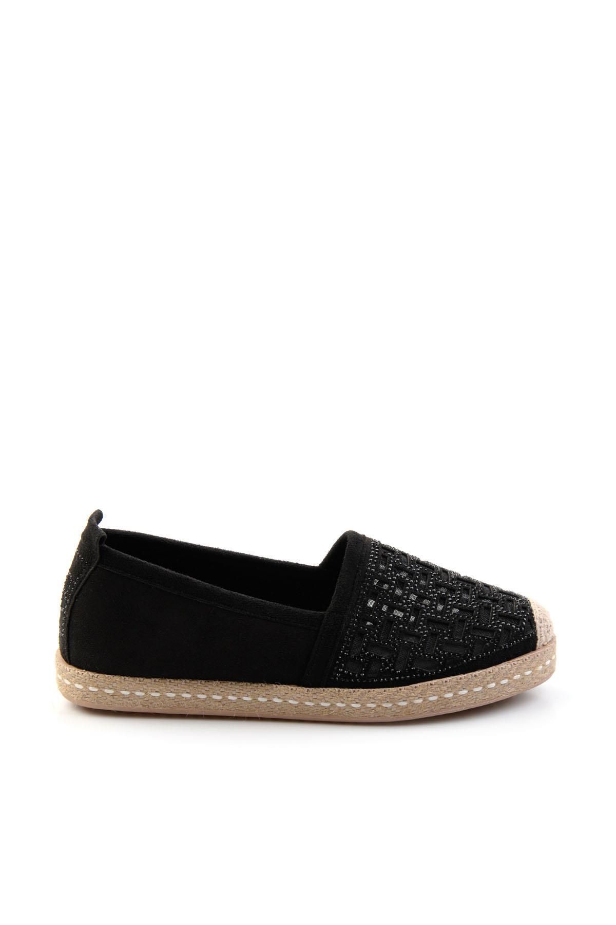 Bambi Siyah Kadın Espadril K01117090802