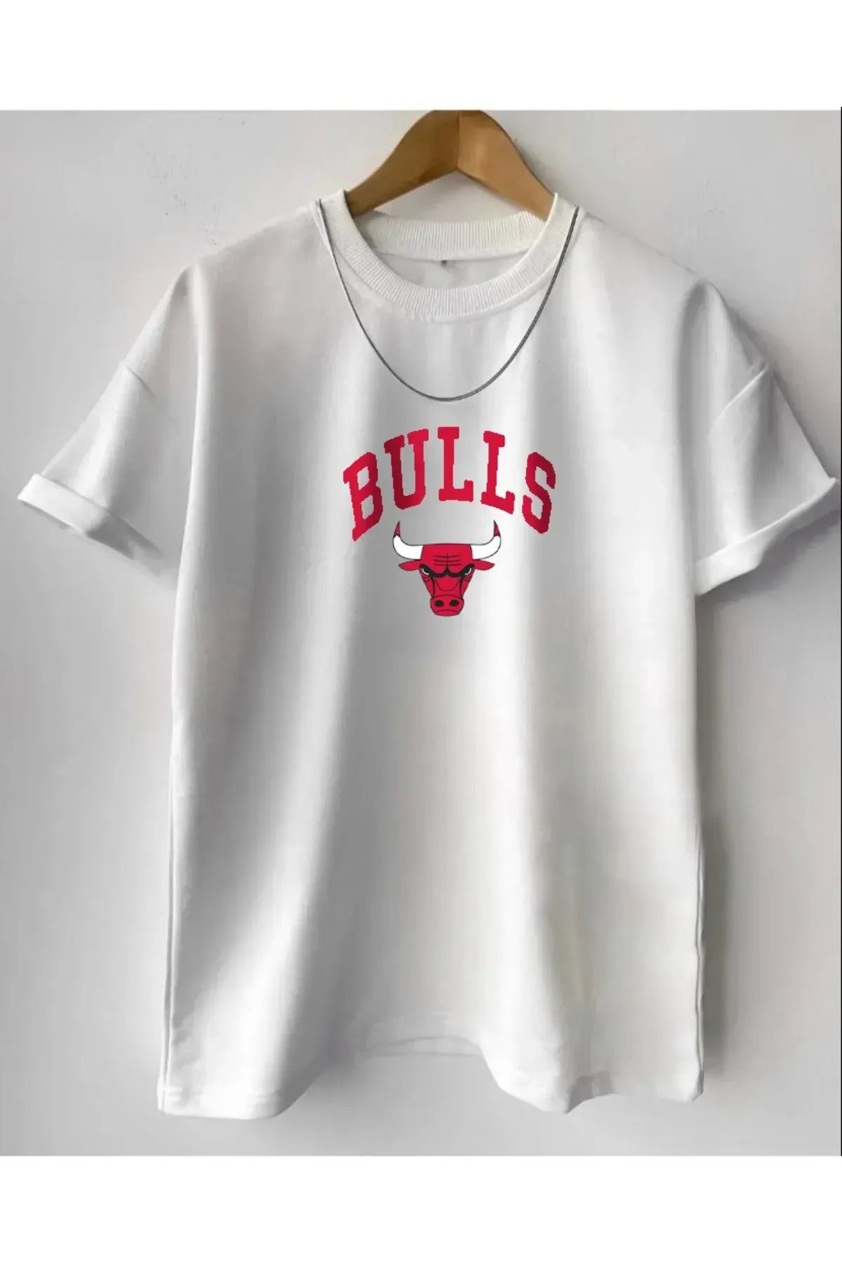 Koklonmoda Büyük Beden Unisex Chicago Baskılı Oversize T-Shirt