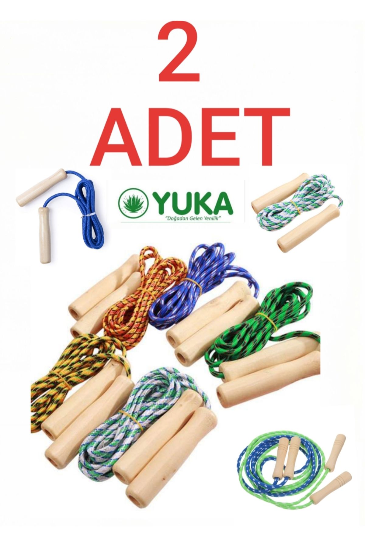 Yuka Atlama İpi 2 ADET Çocuklara Özel Atlama İpi Çocuk Oyun Atlama Egzersiz Antrenman