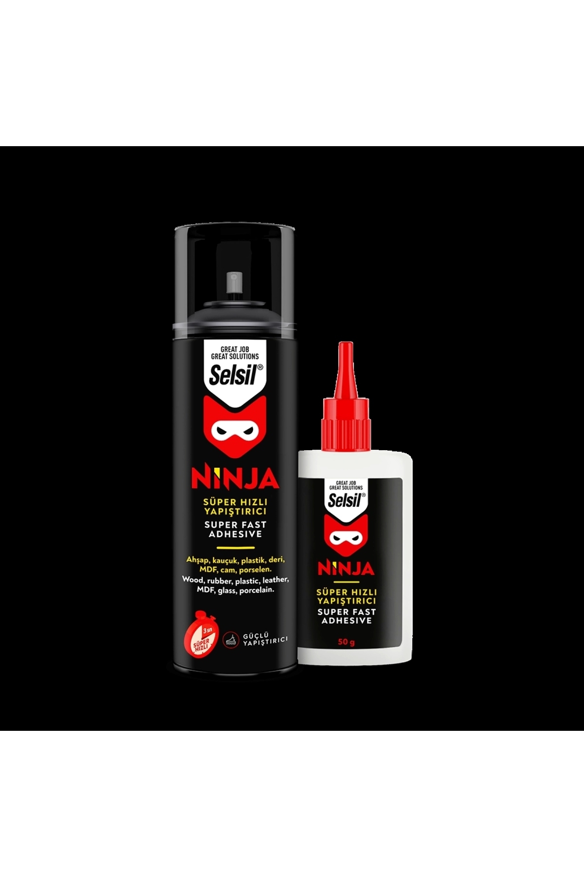 Selsil Ninja Süper Hızlı Yapıştırıcı 400ml+100gr. 25 Adet - Fiyatı