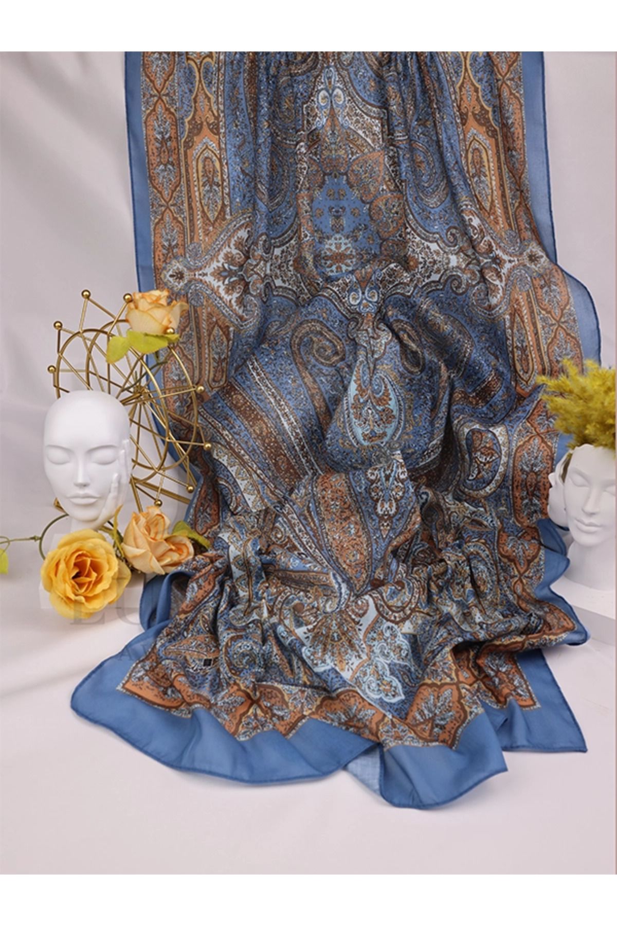 LUSSAMODA GLAMOUR-PAMUKLU-ETNİK-SOFT ŞAL