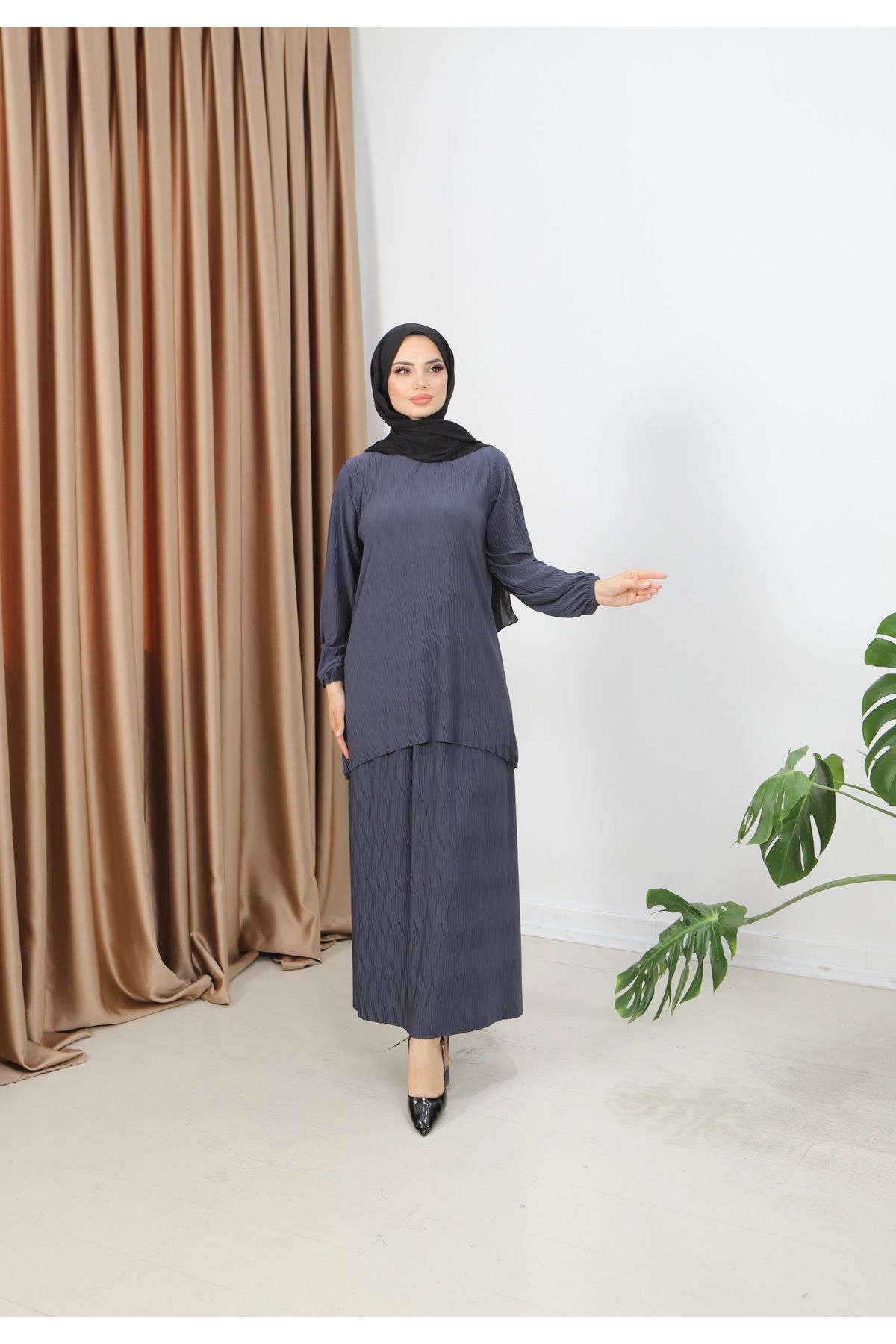 NİSUM MODA MANOLYA KIRAŞLI ETEKLİ TAKIM
