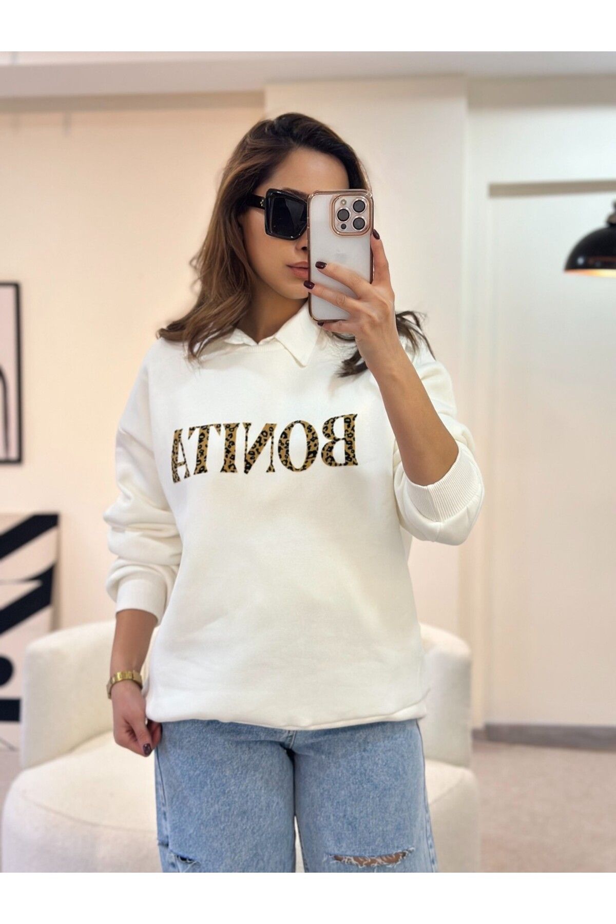 Soshow Yazı Baskılı Sweat