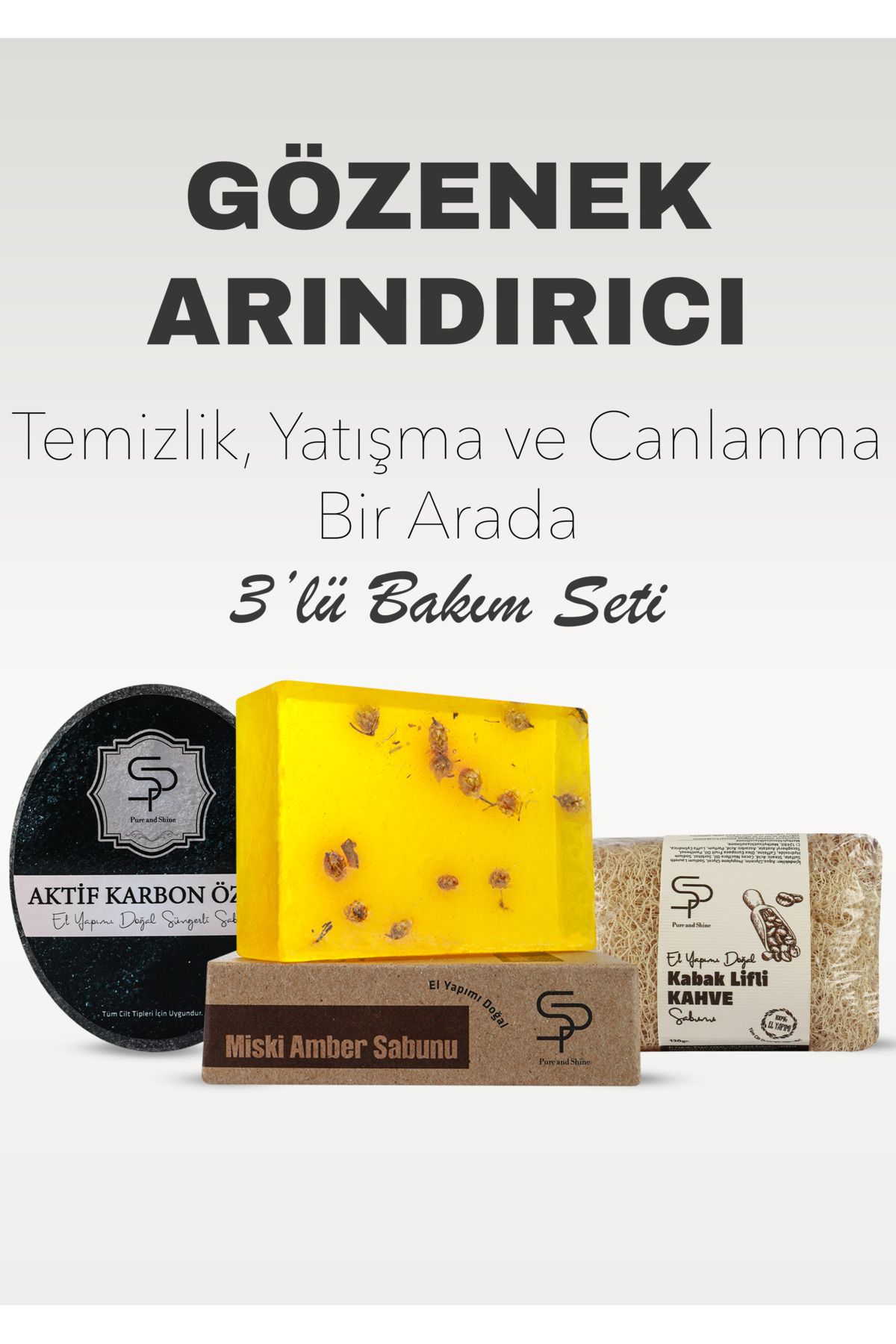 Pure and Shine A Shining Body & Soul Gözenek Arındırıcı Üçlü Sabun Seti – Temizlik, Yatışma ve Canlanma Bir Arada