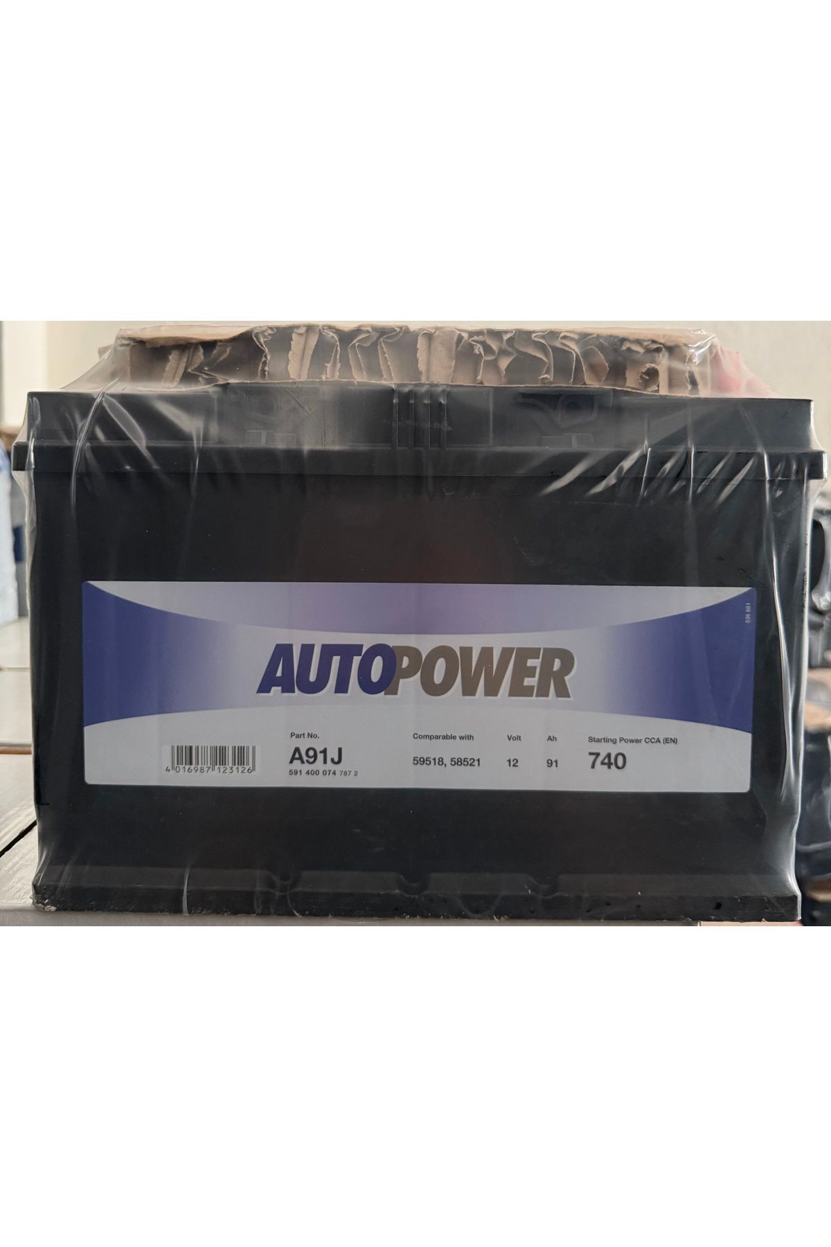 AUTOPOWER AUTO POWER / 91 AMPER AKÜ DÜZ KUTUP 2024 TARİHLİ