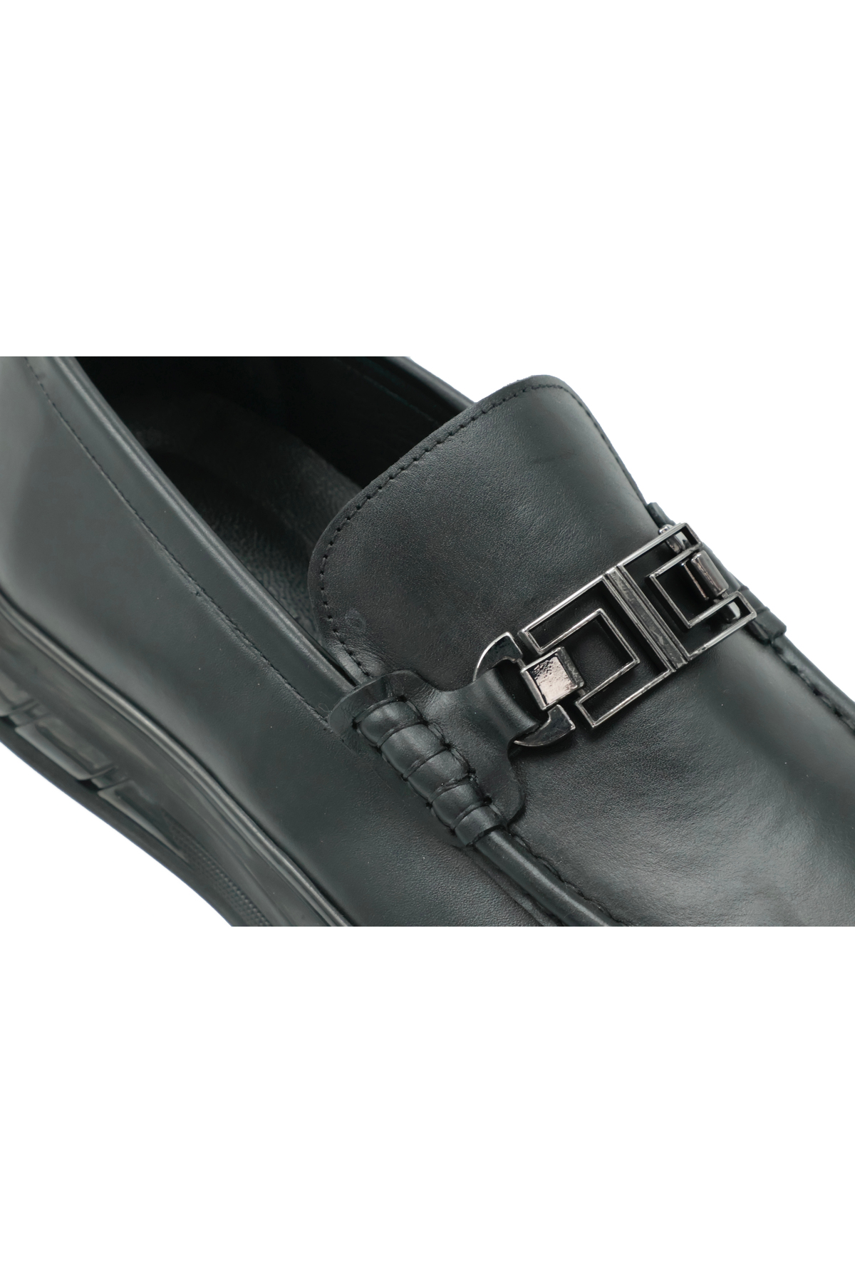 Tuna Hakiki Deri Siyah Loafer Erkek Ayakkabı - EVA/TPU Taban 2713 görsel 6