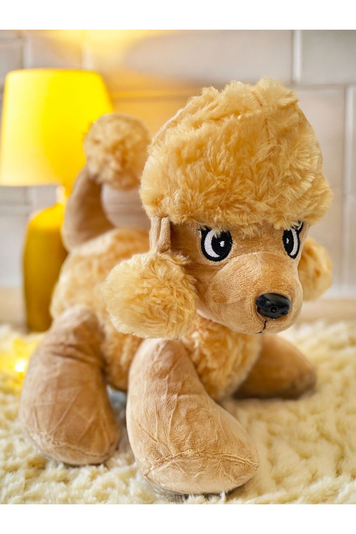 PoppyPlays Süs Köpeği Peluş - Toy Poddle Süs köpeği Tatlı Sevimli Yumuşacık Oyuncak