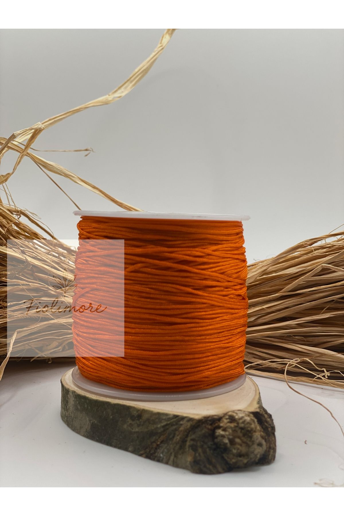 Fiolimore Paraşüt İpi 1 mm Turuncu 1.Kalite (1 Bobin 100 Metre) Takı Bileklik İpi