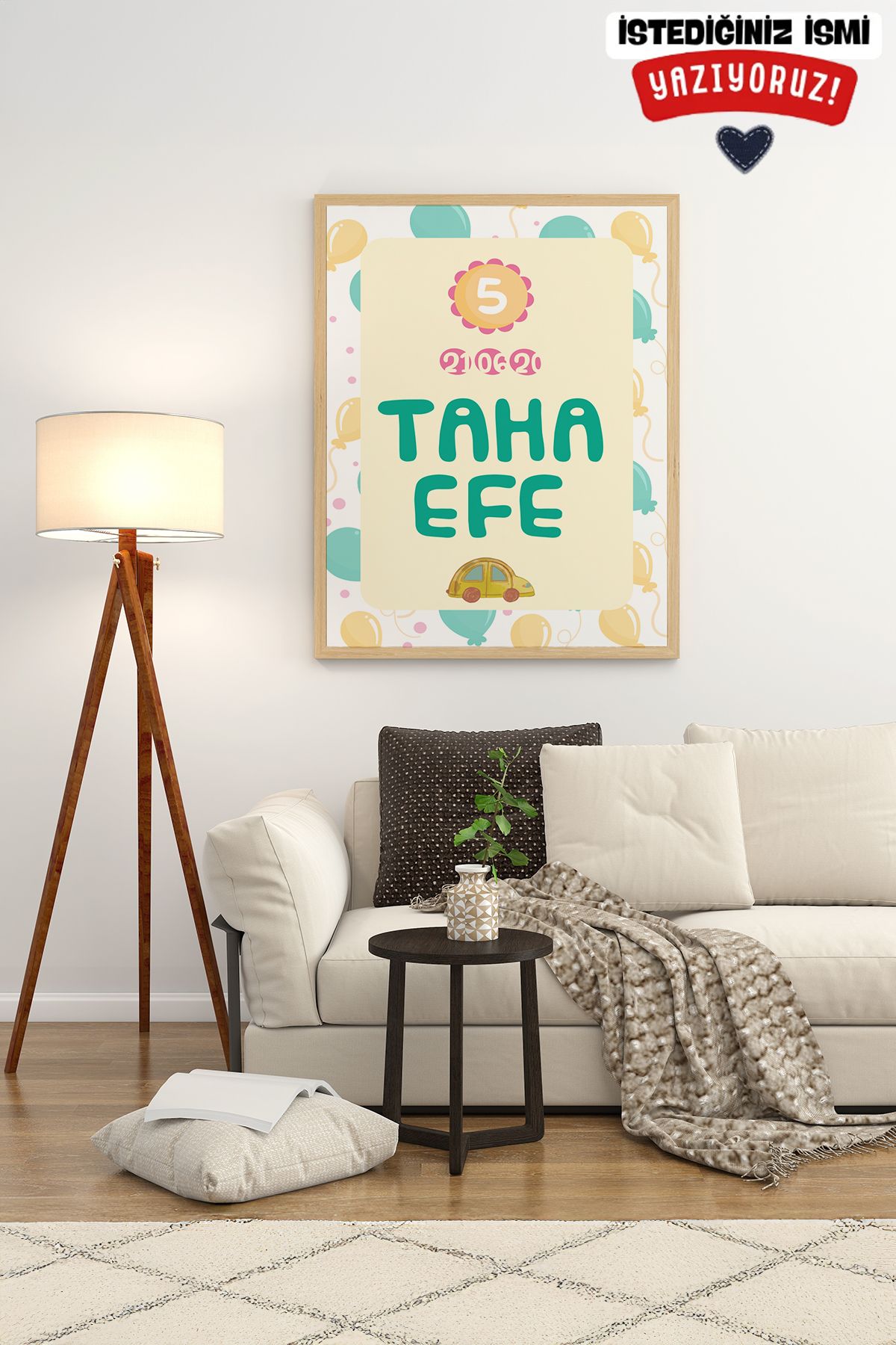 Artavessa Gerçek Ahşap Çerçeveli Kişiye Özel (GÖNDERDİĞİNİZ İSMİ YAZIYORUZ) Mdf Tablo 33x48 Cm - Model 2