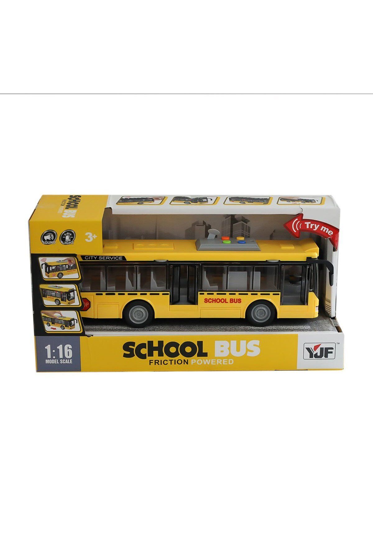 CAN OYUNCAK A1119-1 SESLİ IŞIKLI OKUL OTOBÜSÜ