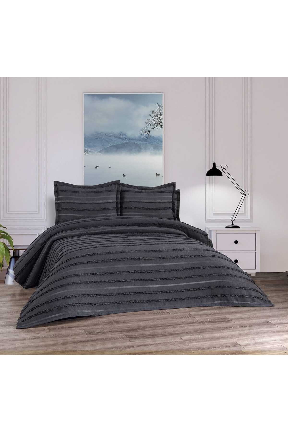 d'niss home touch of nature in your home Şam 3 Parça Çift Kişilik Yatak Örtüsü