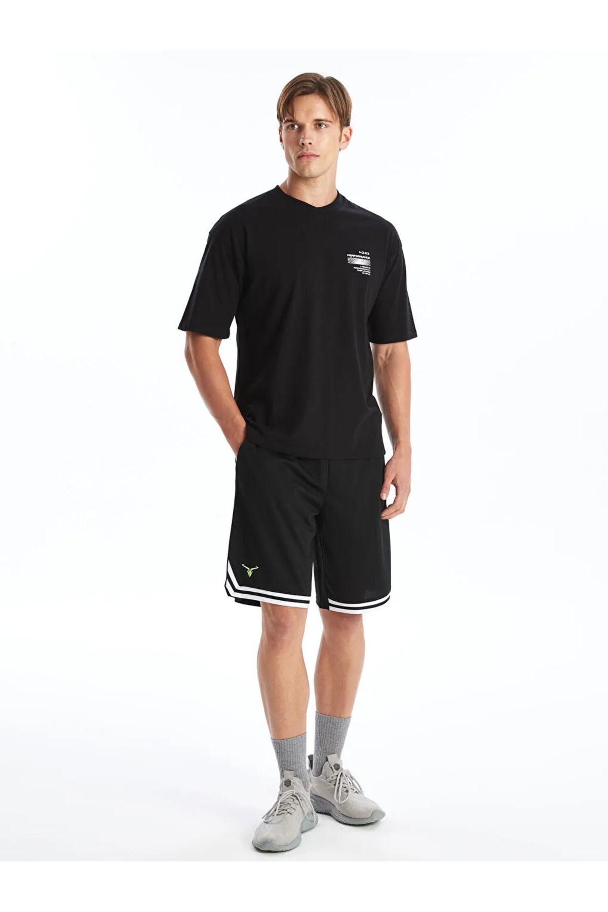 LC Waikiki XSIDE ACTIVE Siyah Rahat Kalıp Erkek Spor Şort