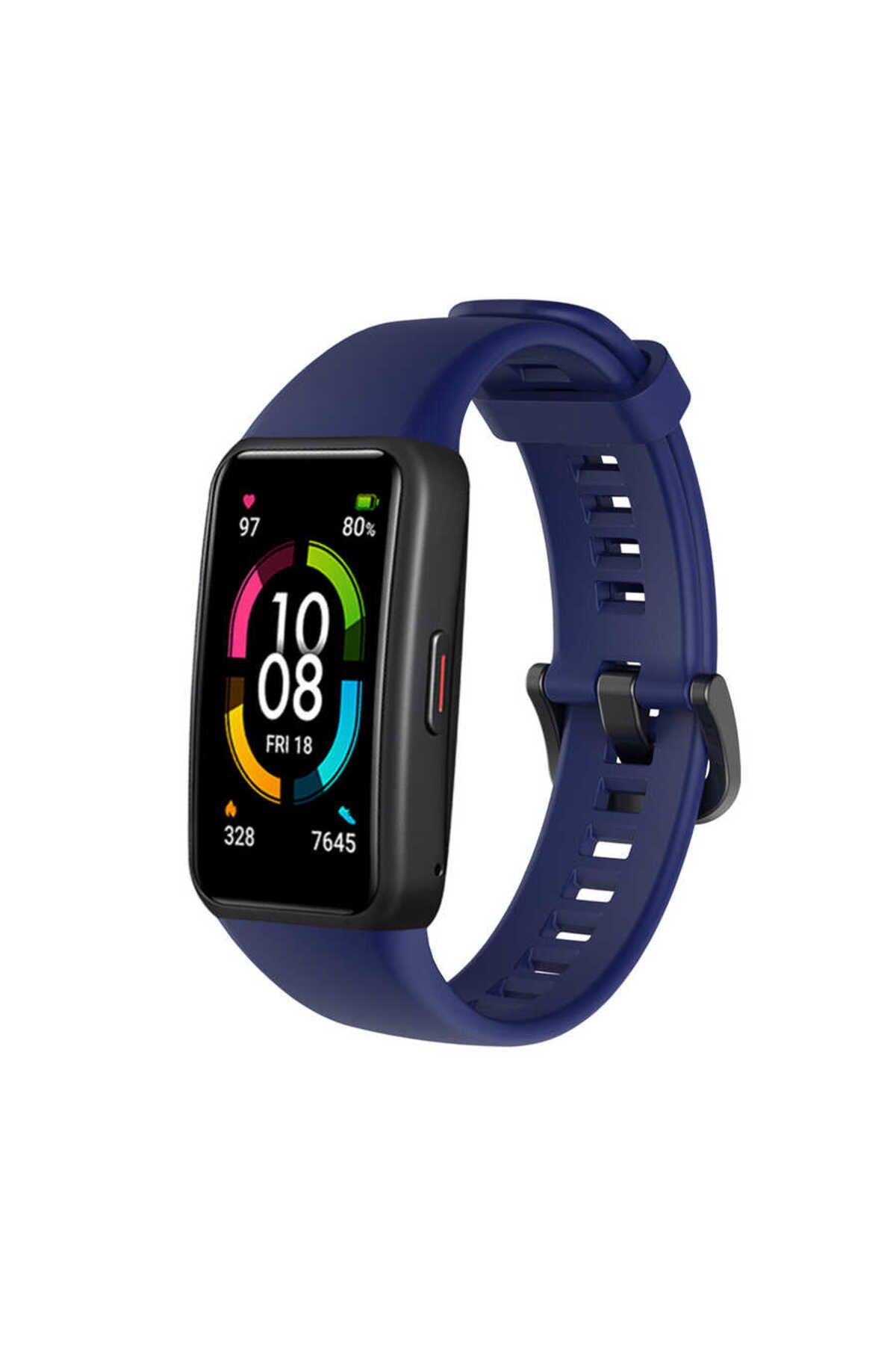 Teknova Huawei Band 6 Uyumlu KRD-47 Uyumlu TKNV Kordon-Lacivert