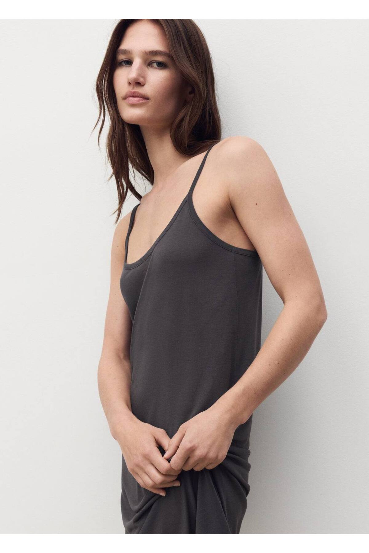 Mikromodal askılı gecelik