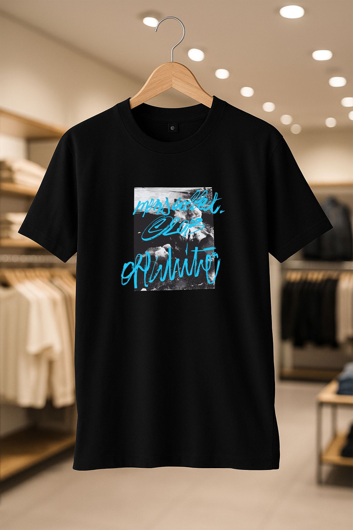 C&C OKULCUNUZ Off-White Yazılı Baskılı Oversize Unisex %100 Pamuklu Nefes Alan Kalin Kumaşlı T-Shirt