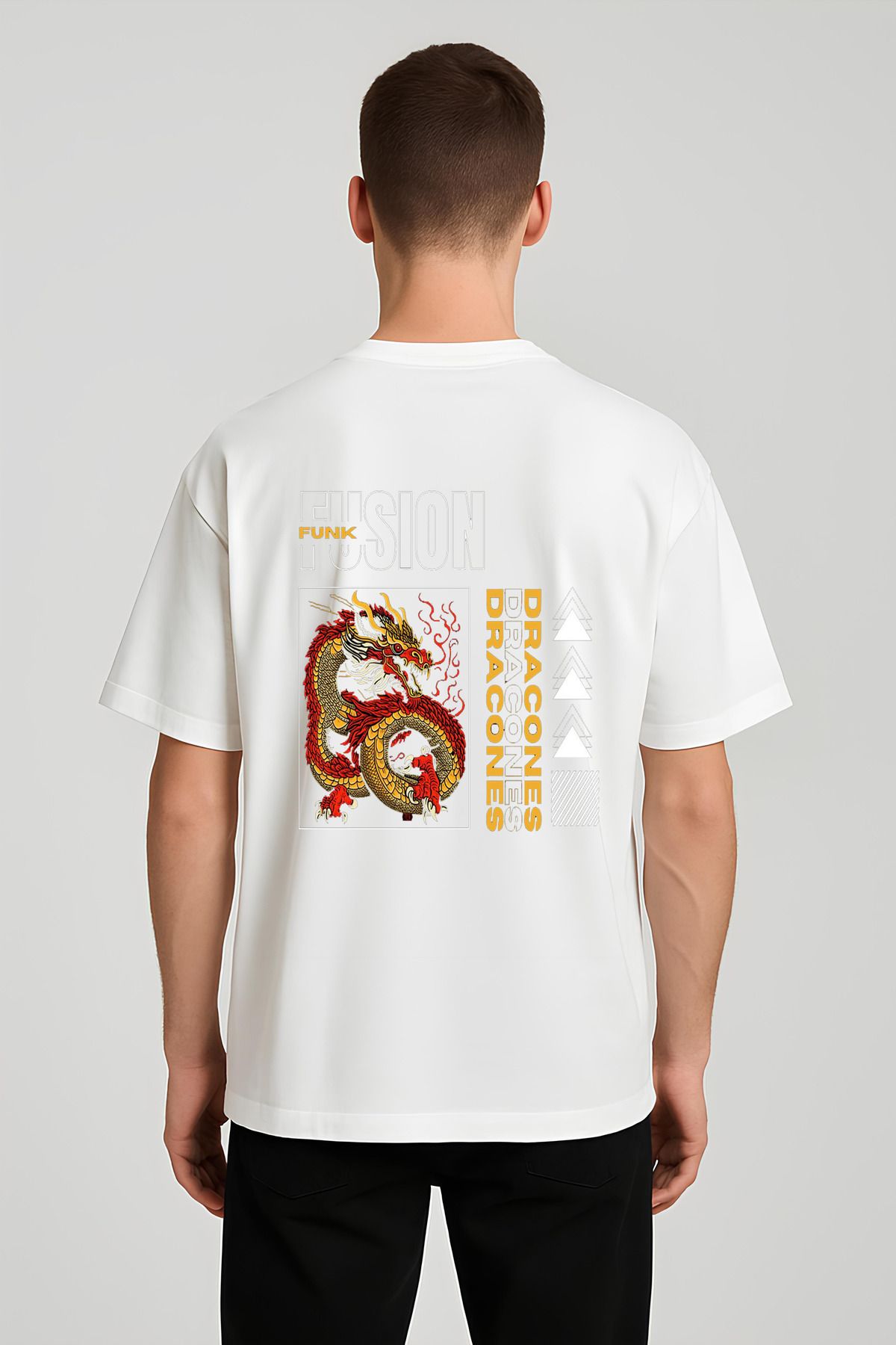 MODA Unisex Oversize Kalıp Funk Fusion Baskılı T-Shirt