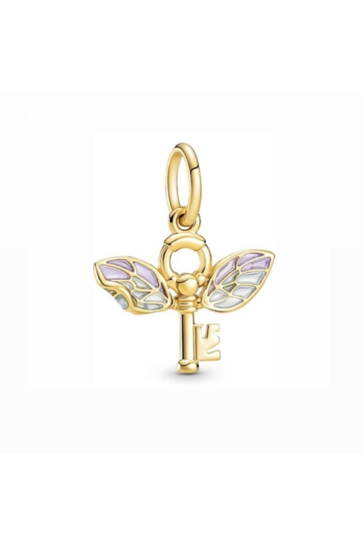 Violet Takı Harry Potter Winged Key (Kanatlı Anahtar) Charm 925 Ayar Gümüş