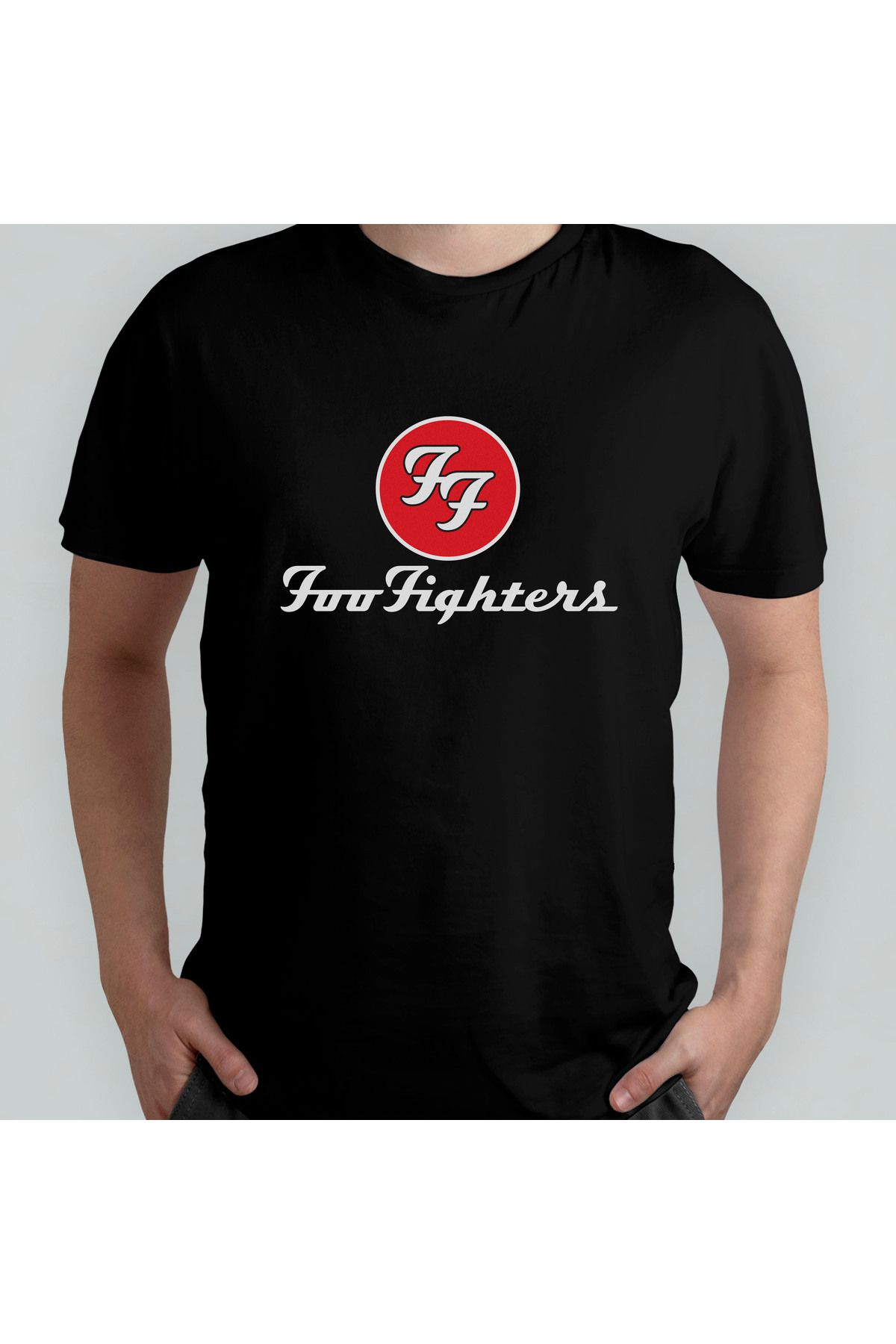 Pixxa Foo Fighters Unisex %100 Pamuklu Bisiklet Yaka T-Shirt Model 2