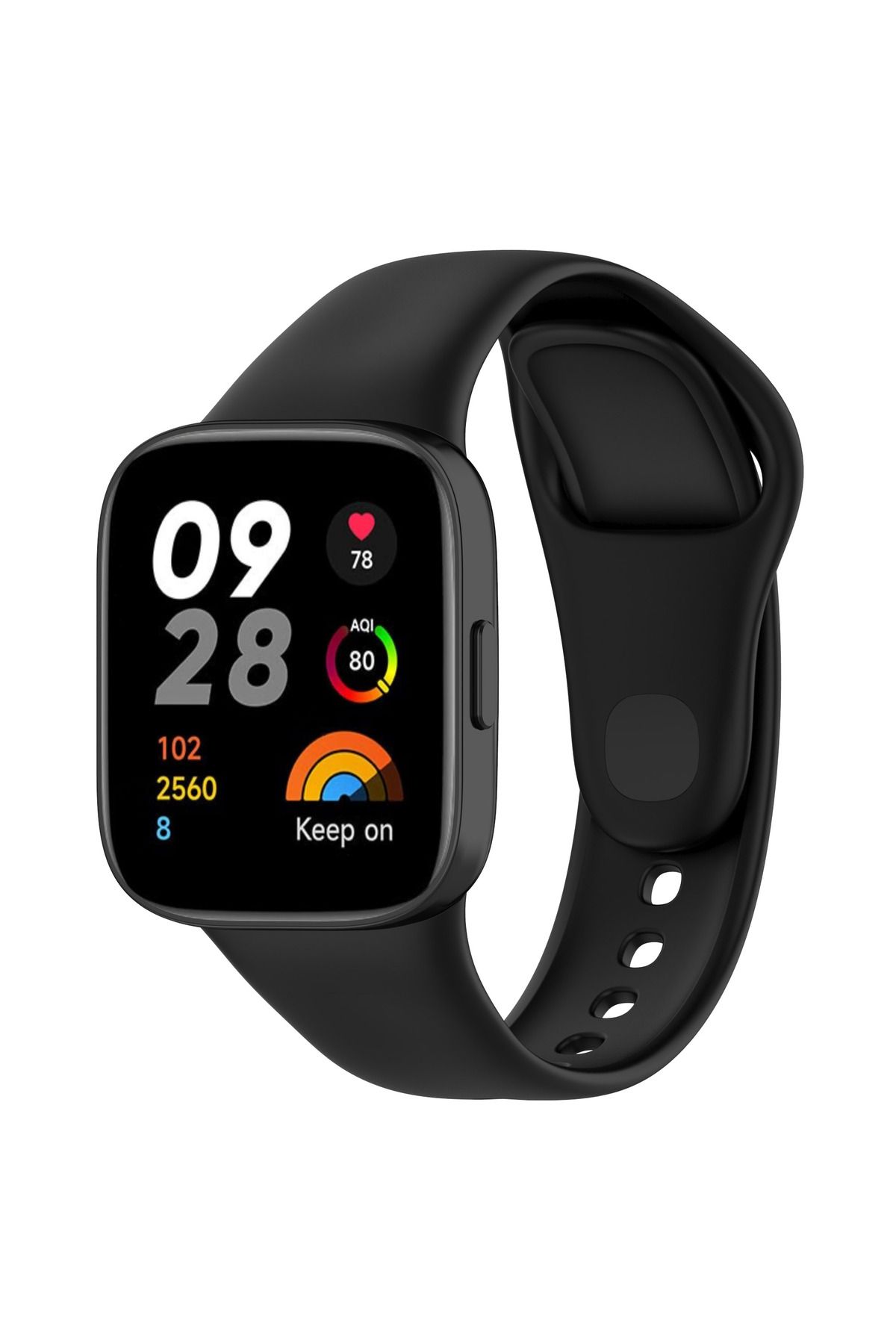 Teknova Xiaomi Redmi Watch 3 Uyumlu KRD-81 Uyumlu TKNV Kordon-Siyah