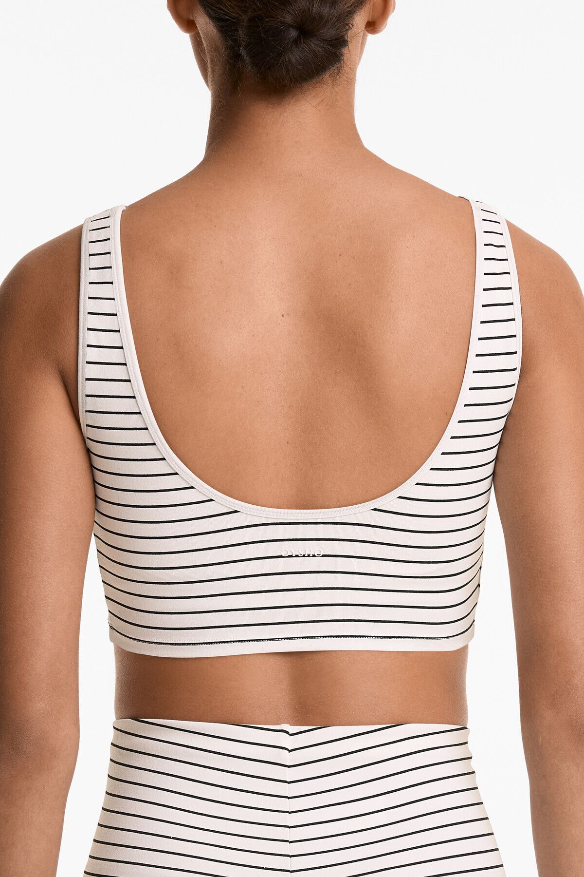 Oysho Pamuksu dokulu Poliamit çizgili tank top