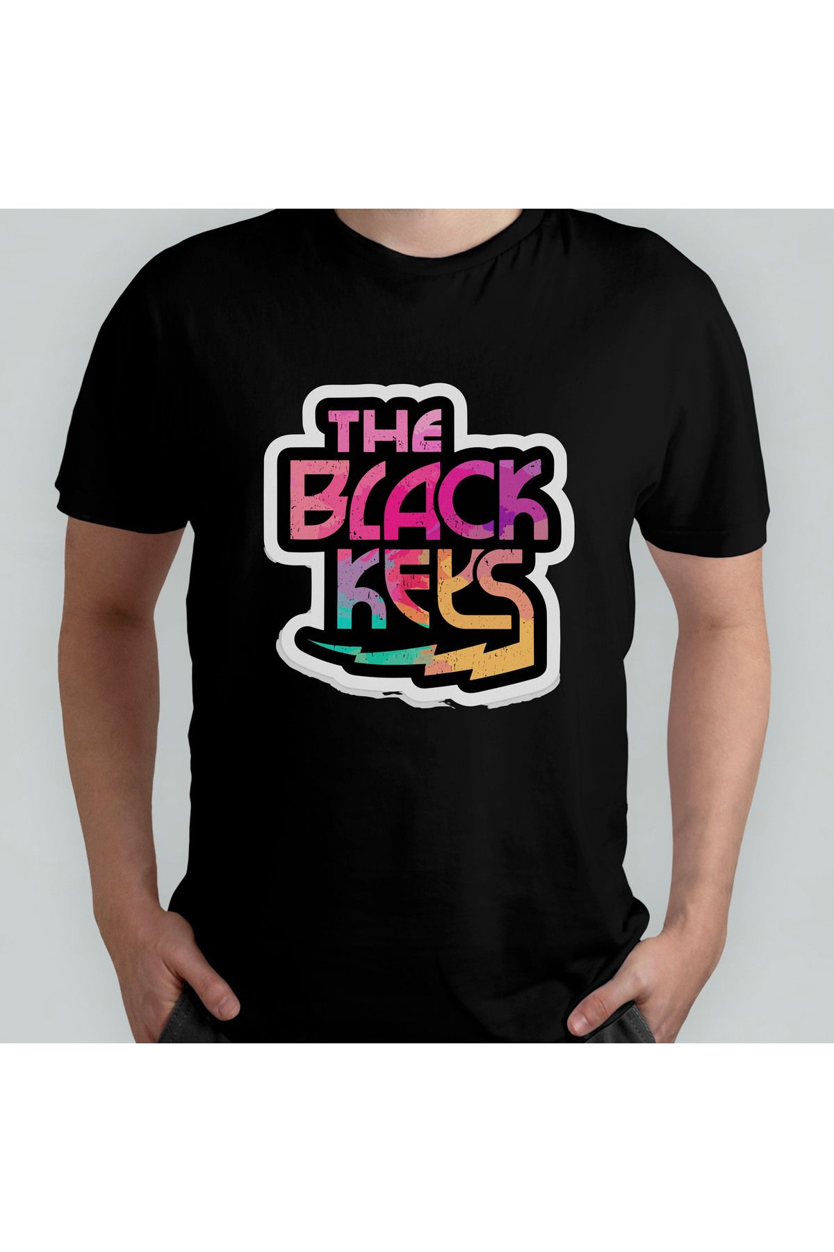 Pixxa The Black Keys Unisex %100 Pamuklu Bisiklet Yaka T-Shirt Model 3