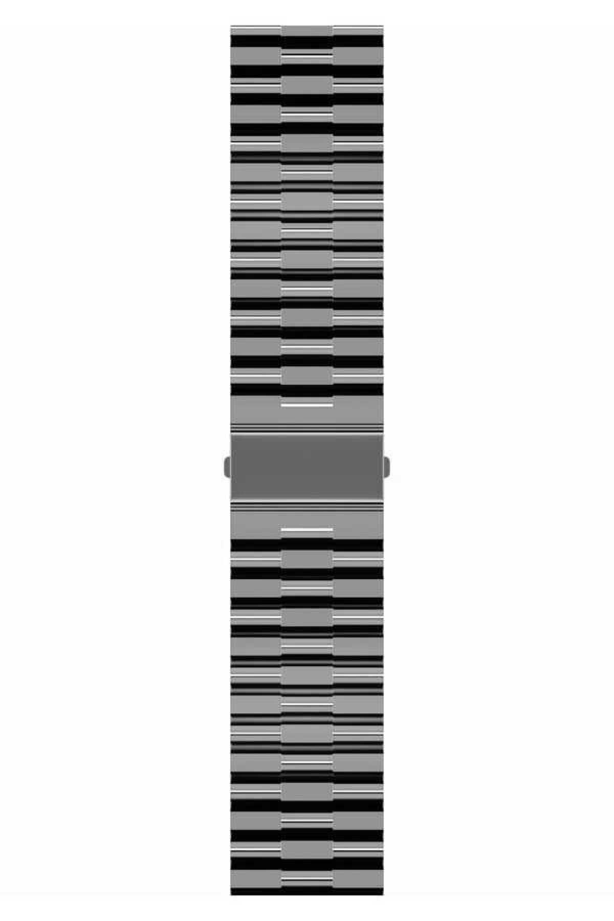 Teknova Galaxy Watch Active 2 44mm Uyumlu KRD-27 20mm TKNV Kordon-Siyah