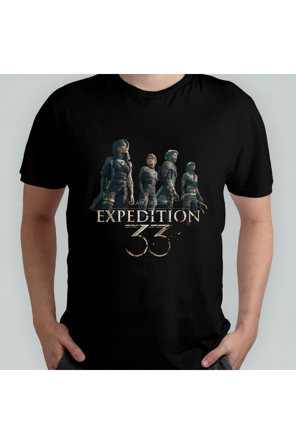 Pixxa Clair Obscure Expedition 33 Unisex %100 Pamuklu Bisiklet Yaka T-Shirt