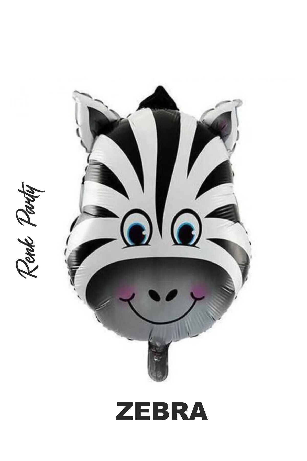 renk party Safari Temalı Zebra Figürlü Folyo Balon 22 Inch - Folyo Balon