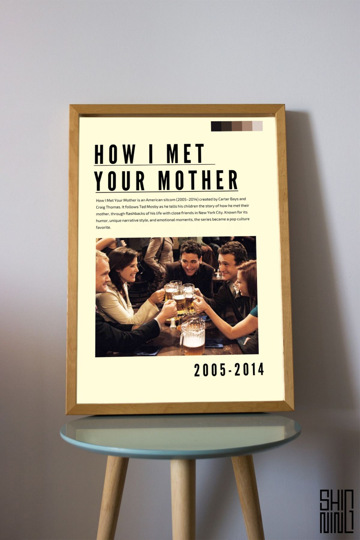 Home Çerçeveli "How I Met Your Mother" Dizi Tasarım Afiş Tablo