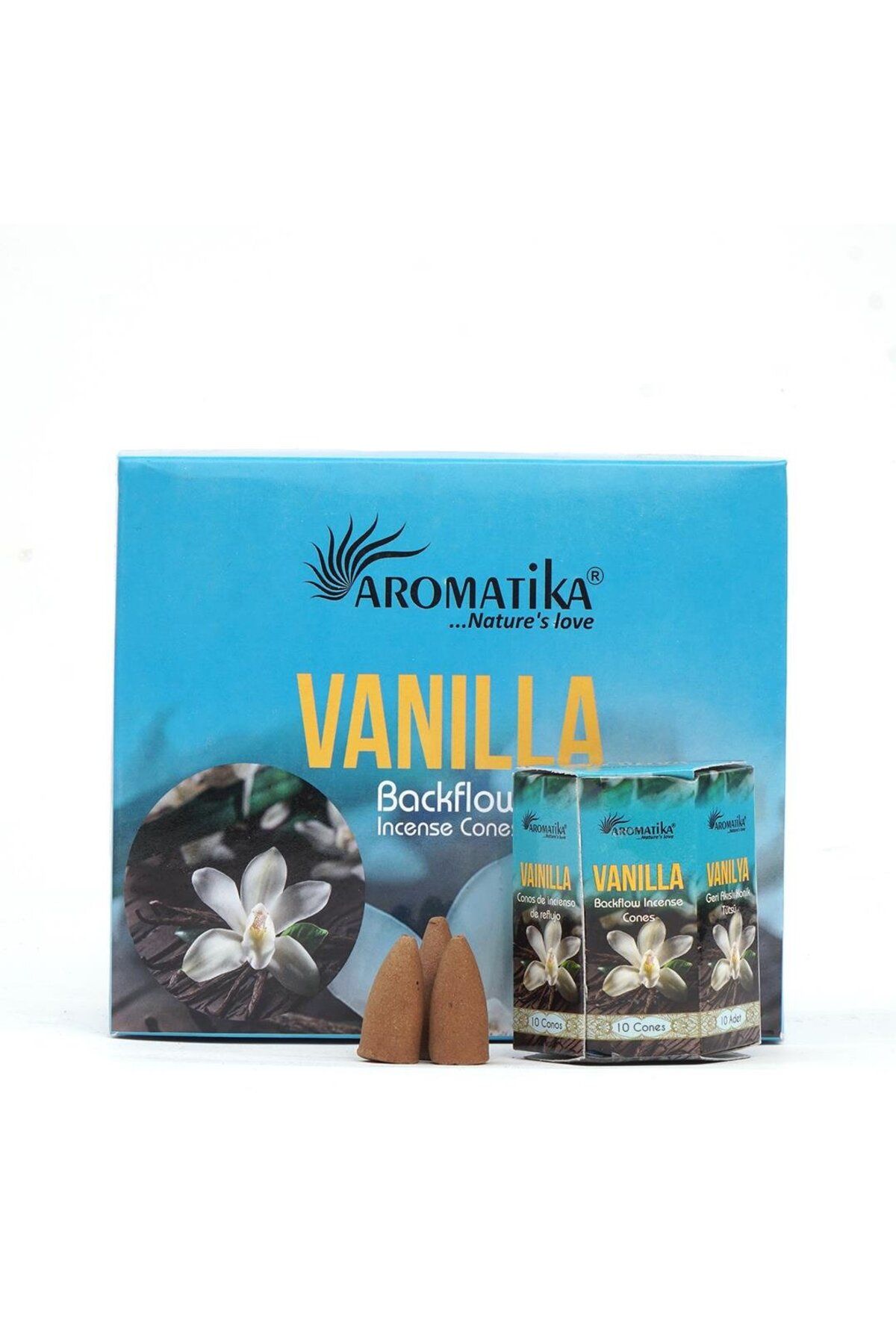 Aromatika Geri Akış Tütsü Şelale Konik Backflow Incense Cones 10 Adet Pieces