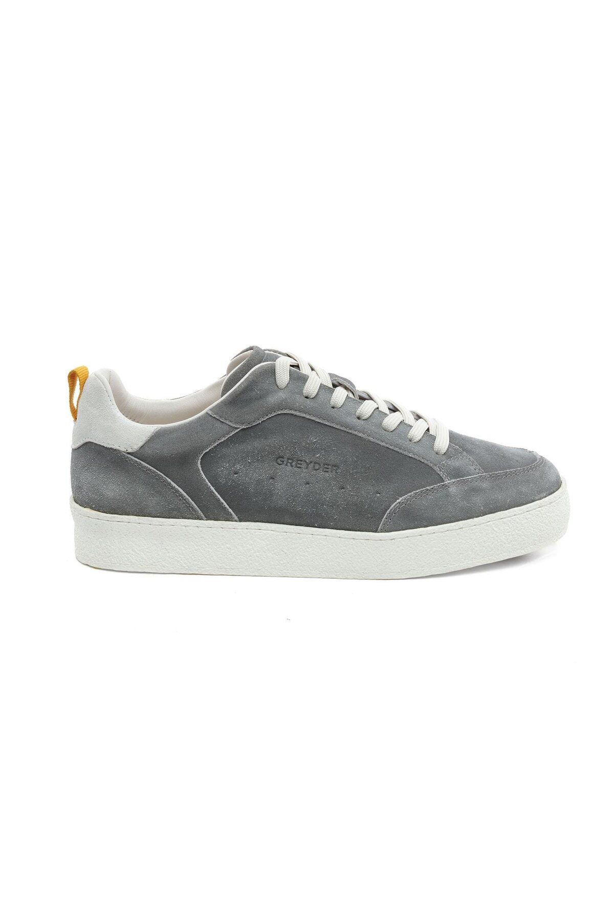 Greyder 18520 Gri Hakiki Deri Erkek Sneaker Ayakkabı